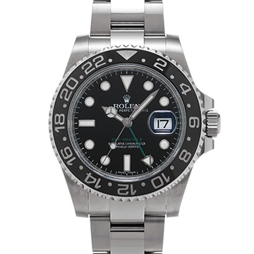 ロレックス GMTマスターII 116710LN ブラック メンズ 時計 【中古】【wristwatch】