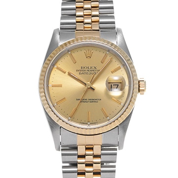 ロレックス デイトジャスト 16233 シャンパン メンズ 時計 【中古】【wristwatch】