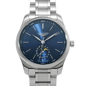 ロンジン マスターコレクション ムーンフェイズ L2.909.4.92.6 ブルー メンズ 時計 【中古】【wristwatch】