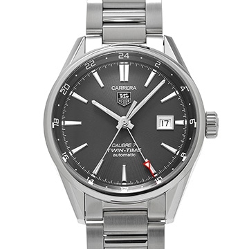 タグ ホイヤー カレラ キャリバー7 ツインタイム WAR2012.BA0723 グレー メンズ 時計 【中古】【wristwatch】