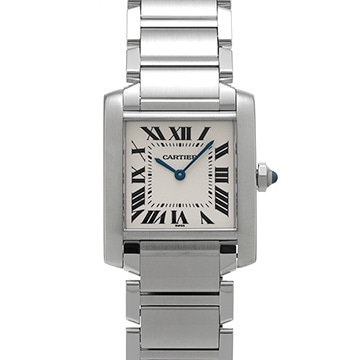 カルティエ タンクフランセーズ MM W51003Q3 シルバー レディース 時計 【中古】【wristwatch】