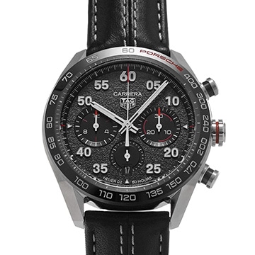 タグ ホイヤー カレラ キャリバー ホイヤー02 クロノグラフ ポルシェ CBN2A1F.FC6492 グレー/ブラック メンズ 時計 【中古】【wristwatch】