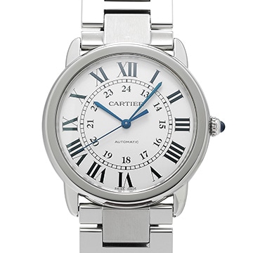 カルティエ ロンドソロ ドゥ カルティエ 36mm WSRN0012 シルバー メンズ 時計 【中古】【wristwatch】