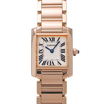 カルティエ タンク フランセーズ SM W500264H ホワイト レディース 時計 【中古】【wristwatch】