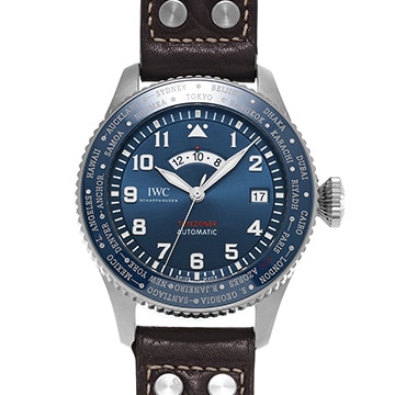 IWC パイロットウォッチ タイムゾーナー プティ プランス IW395503 ブルー メンズ 時計 【中古】【wristwatch】