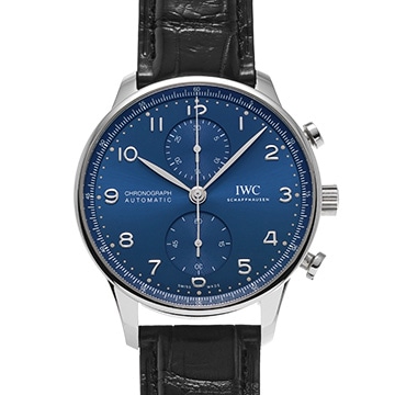 IWC ポルトギーゼ クロノグラフ IW371606 ブルー メンズ 時計 【中古】【wristwatch】