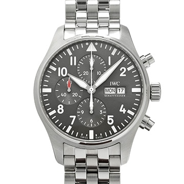 IWC パイロットウォッチ クロノグラフ スピットファイア IW377719 グレー メンズ 時計 【中古】【wristwatch】