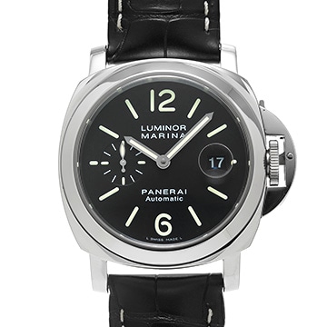 パネライ ルミノールマリーナ オートマティック PAM00104 ブラック メンズ 時計 【中古】【wristwatch】