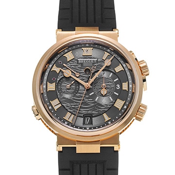 ブレゲ マリーン アラーム ミュージカル 5547BR/G3/9ZU スレートグレー メンズ 時計 【中古】【wristwatch】