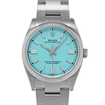 ロレックス オイスターパーペチュアル 36 126000 ターコイズブルー メンズ 時計 【中古】【wristwatch】