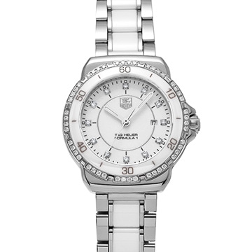タグ ホイヤー フォーミュラ1 クォーツ WAH1313.BA0868 ホワイト/ダイヤモンド レディース 時計 【中古】【wristwatch】