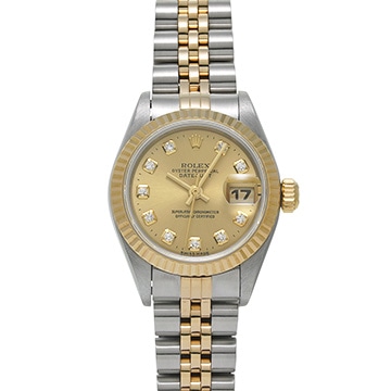 ロレックス デイトジャスト 69173G シャンパン/ダイヤモンド レディース 時計 【中古】【wristwatch】