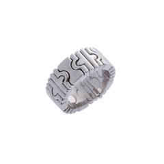 ブルガリ パレンテシ リング シルバー K18ホワイトゴールド WG レディース ジュエリー 【中古】【jewelry】