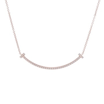 ティファニー Tスマイルネックレス スモール ゴールド K18ピンクゴールド PG レディース ジュエリー 【中古】【jewelry】