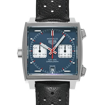 タグ ホイヤー モナコ キャリバー11 クロノグラフ スティーブ・マックイーン CAW211P.FC6356 ブルー/シルバー メンズ 時計 【中古】【wristwatch】