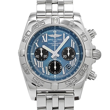 ブライトリング クロノマット 44 AB01111A/BG64 ブルーシェル/ブラック メンズ 時計 【中古】【wristwatch】