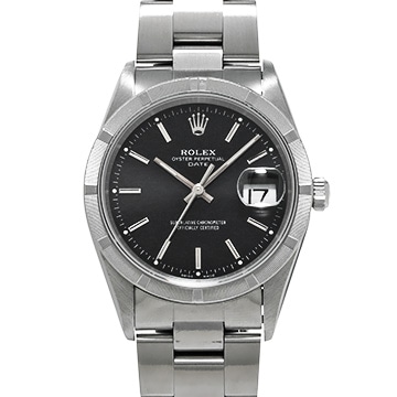 ロレックス オイスターパーペチュアル デイト 15210 ブラック メンズ 時計 【中古】【wristwatch】
