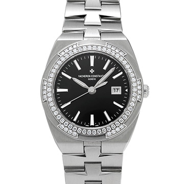 ヴァシュロン コンスタンタン オーバーシーズ クォーツ 1205V/100A-B591 ブラック レディース 時計 【中古】【wristwatch】