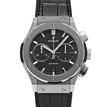 ウブロ クラシックフュージョン チタニウム クロノグラフ 521.NX.1171.LR マットブラック メンズ 時計 【中古】【wristwatch】