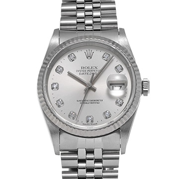 ロレックス デイトジャスト 16234G シルバー/ダイヤモンド メンズ 時計 【中古】【wristwatch】