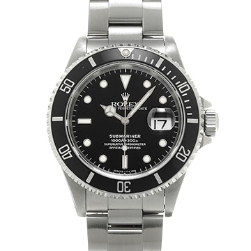 ロレックス サブマリーナ デイト 16610 ブラック メンズ 時計 【中古】【wristwatch】