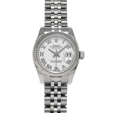 ロレックス デイトジャスト 179174 ホワイト レディース 時計 【中古】【wristwatch】