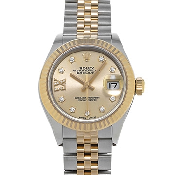 ロレックス レディ デイトジャスト 28 279173G シャンパン/ダイヤモンド レディース 時計 【中古】【wristwatch】