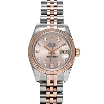 ロレックス デイトジャスト 179171G ピンク/ダイヤモンド レディース 時計 【中古】【wristwatch】