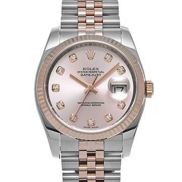 ロレックス デイトジャスト 36 116231G ピンク/ダイヤモンド メンズ 時計 【中古】【wristwatch】
