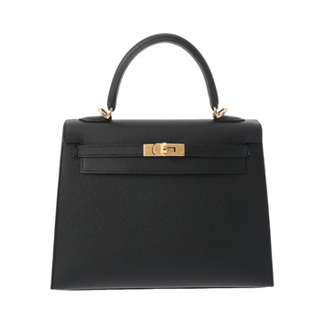 エルメス ケリー25 外縫い ブラック/ゴールド金具 ヴォーエプソン レディース バッグ 【未使用】【bag】