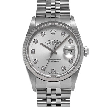 ロレックス デイトジャスト 16234G シルバー/ダイヤモンド メンズ 時計 【中古】【wristwatch】