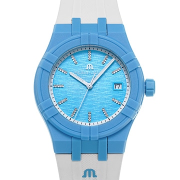 モーリス ラクロア アイコン #タイド AI2008-AAAA1-3A0-0 ライトブルー/ダイヤモンド ユニセックス 時計 【中古】【wristwatch】