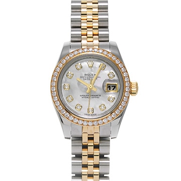 ロレックス レディ デイトジャスト 26 179383NG ホワイトシェル/ダイヤモンド レディース 時計 【中古】【wristwatch】