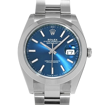 ロレックス デイトジャスト 41 126300 ブライトブルー メンズ 時計 【新品】【wristwatch】