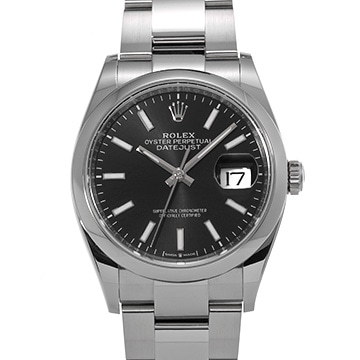 ロレックス デイトジャスト 36 126200 ブライトブラック メンズ 時計 【中古】【wristwatch】