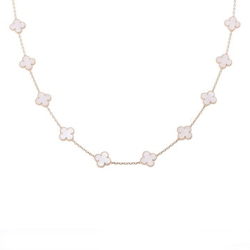 ヴァン クリーフ&アーペル ヴィンテージアルハンブラ ネックレス 20P ゴールド K18イエローゴールド YG レディース ジュエリー 【中古】【jewelry】