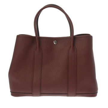 エルメス ガーデンパーティ PM  ルージュアッシュ/パラジウム金具 カントリー レディース バッグ 【中古】【bag】