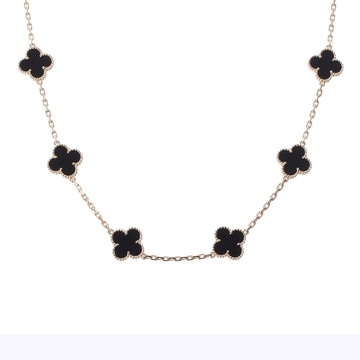 ヴァン クリーフ&アーペル ヴィンテージアルハンブラネックレス 10P ゴールド K18イエローゴールド YG レディース ジュエリー 【中古】【jewelry】