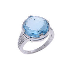 ブルガリ パレンテシカクテル リング シルバー K18ホワイトゴールド WG レディース ジュエリー 【中古】【jewelry】