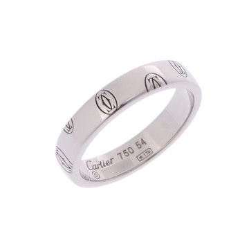 カルティエ ハッピーバースデーリング #54 シルバー K18ホワイトゴールド WG レディース ジュエリー 【中古】【jewelry】