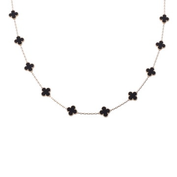 ヴァン クリーフ&アーペル ヴィンテージアルハンブラ ネックレス 20P ゴールド VCARA43100 K18イエローゴールド YG レディース ジュエリー 【中古】【jewelry】