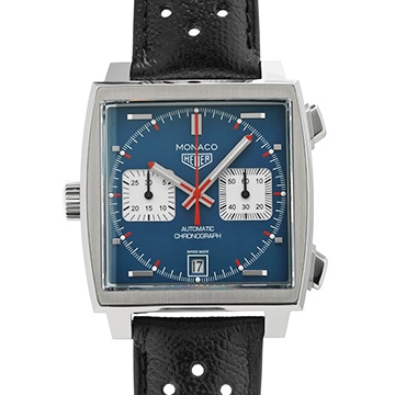 タグ ホイヤー モナコ キャリバー11 クロノグラフ スティーブ・マックイーン CAW211P.FC6356 ブルー/シルバー メンズ 時計 【中古】【wristwatch】