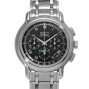 ゼニス クロノマスター T エルプリメロ 02.0240.410/21 ブラック メンズ 時計 【中古】【wristwatch】