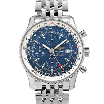 ブライトリング ナビタイマー ワールド A2432212/C651 ブルー メンズ 時計 【中古】【wristwatch】