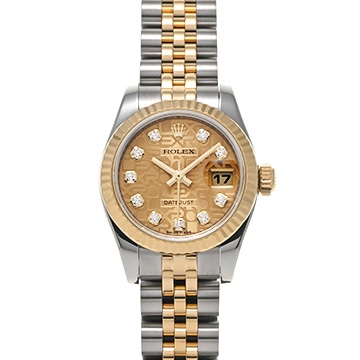 ロレックス デイトジャスト 179173G シャンパンコンピュータ/ダイヤモンド レディース 時計 【中古】【wristwatch】