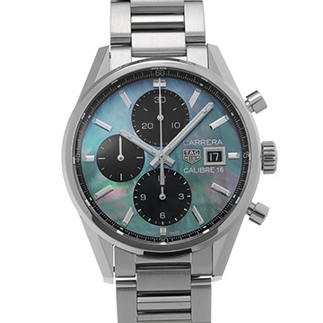 タグ ホイヤー カレラ キャリバー16 クロノグラフ CBK2116.BA0715 ブラックシェル/ブラック メンズ 時計 【中古】【wristwatch】