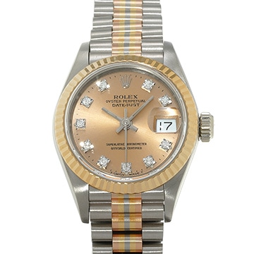 ロレックス デイトジャスト トリドール 69179BIC シャンパン/ダイヤモンド レディース 時計 【中古】【wristwatch】