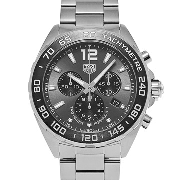 タグ ホイヤー フォーミュラ1 クォーツ クロノグラフ CAZ1011.BA0842 グレー/ブラック メンズ 時計 【中古】【wristwatch】