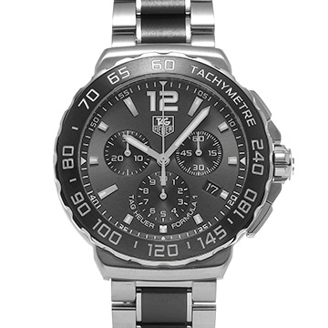 タグ ホイヤー フォーミュラ1 クォーツ クロノグラフ CAU1115.BA0869 グレー/ブラック メンズ 時計 【中古】【wristwatch】