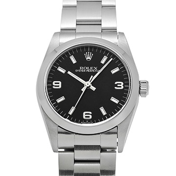 ロレックス オイスターパーペチュアル 77080 ブラック ユニセックス 時計 【中古】【wristwatch】